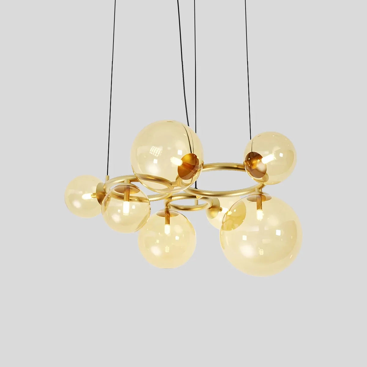 flairel Luxurious Single-Tone Glass Spheres Chandelier
