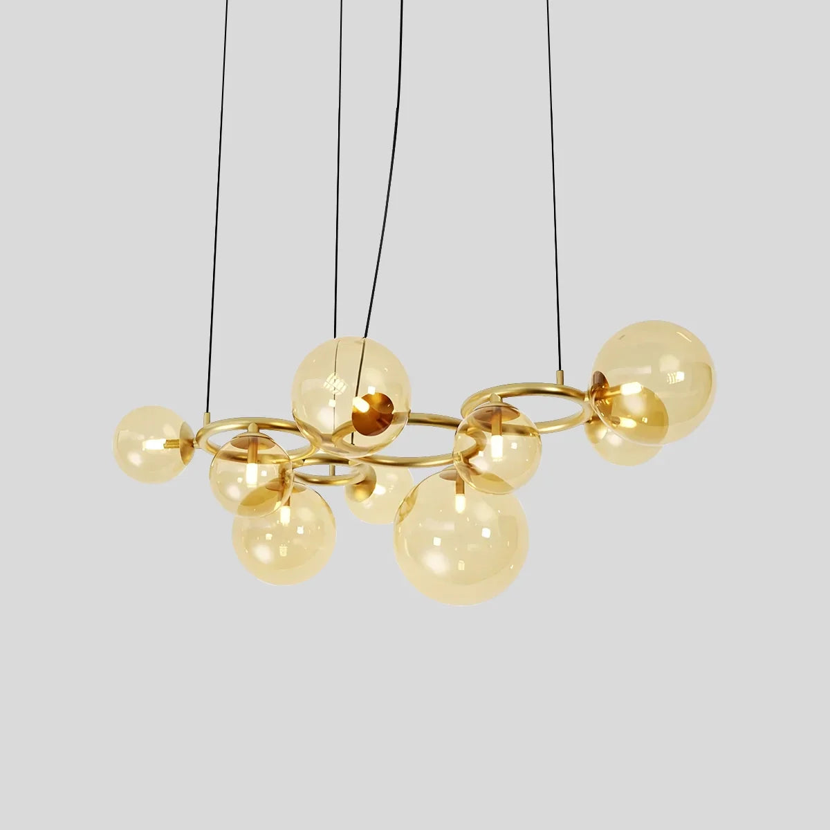 flairel Luxurious Single-Tone Glass Spheres Chandelier