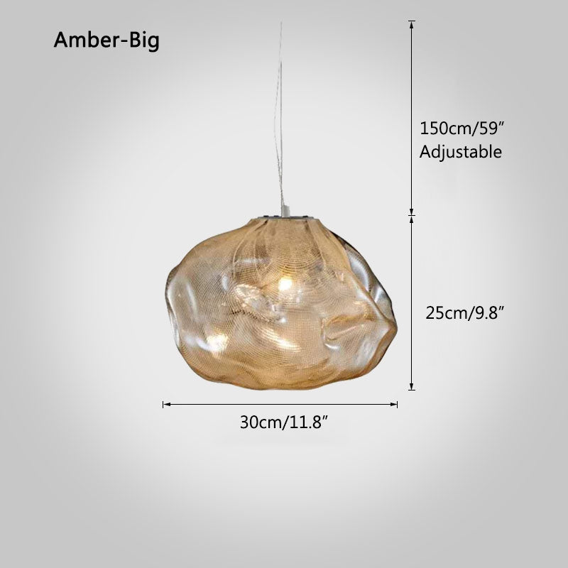 flairel Light Luxury Cloud Shape Glass Pendant Light
