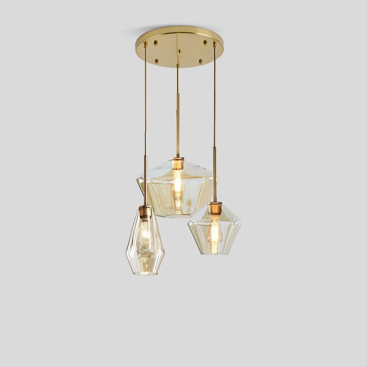 flairel Hailie Clear Glass Pendant Light for Kitchen