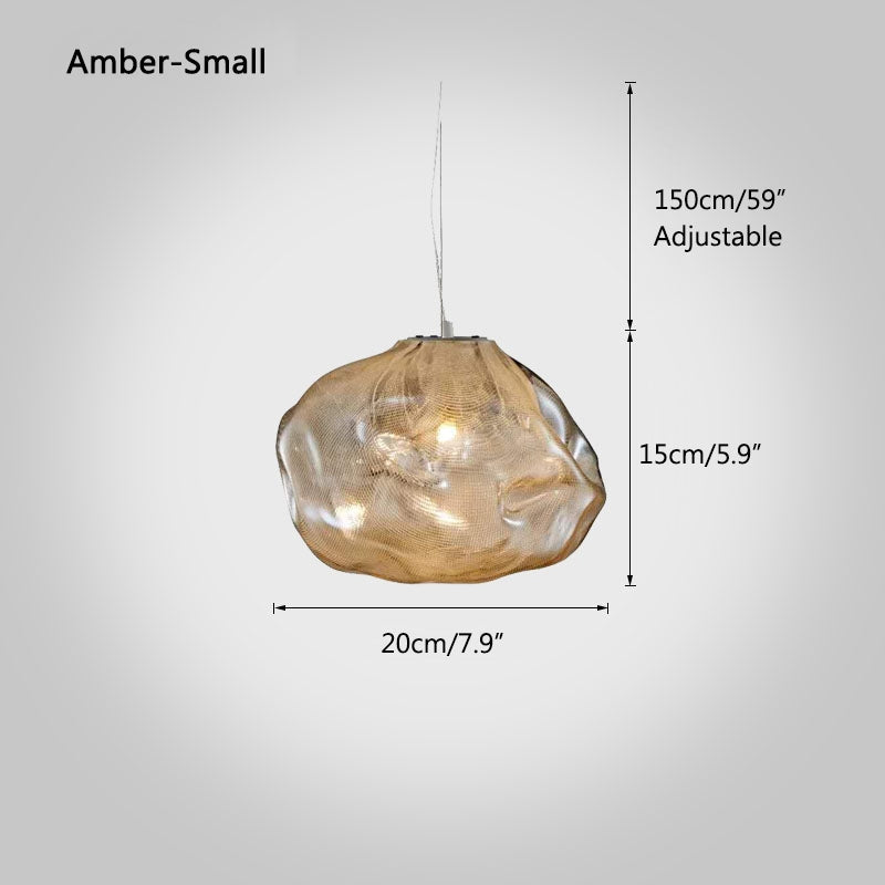 flairel Light Luxury Cloud Shape Glass Pendant Light