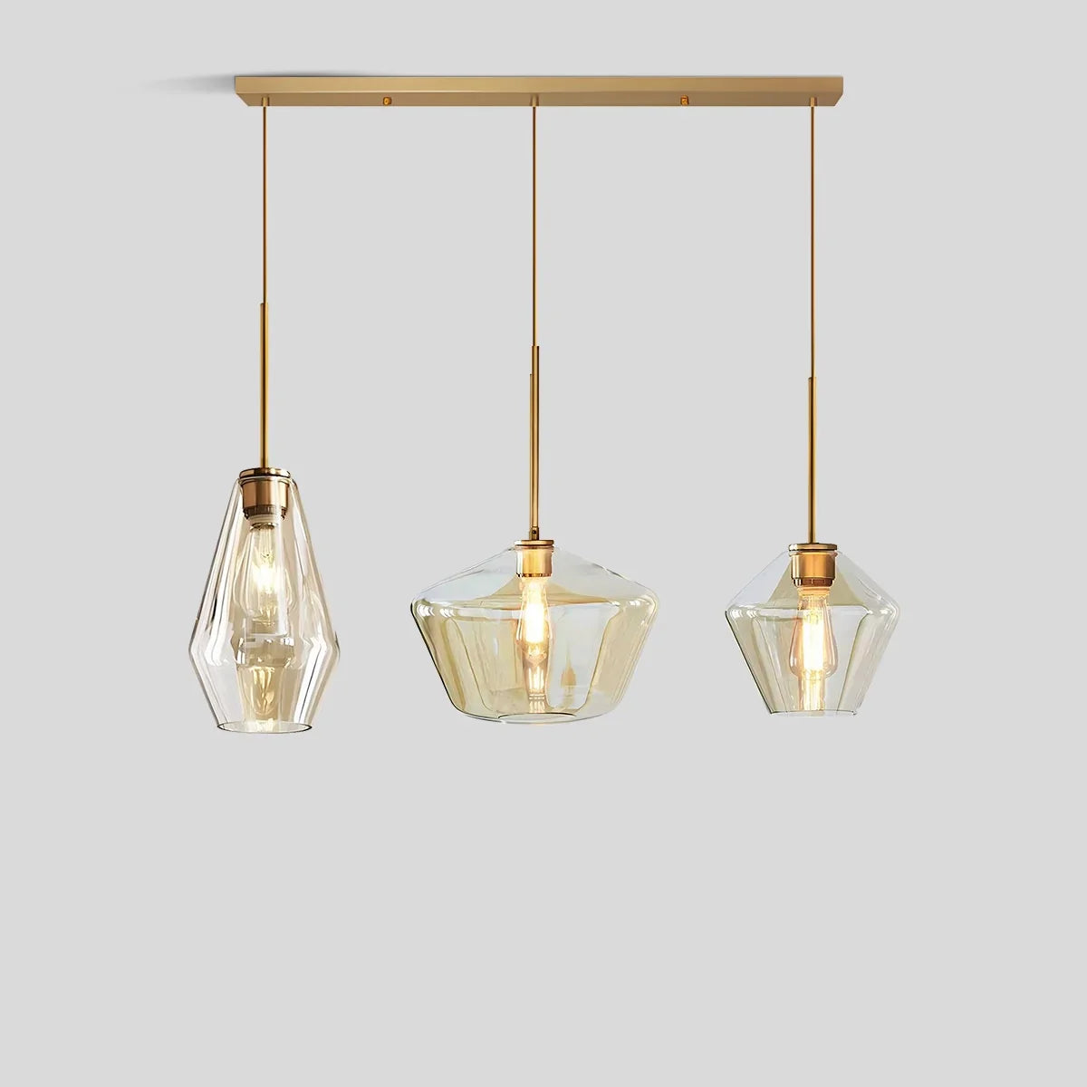 flairel Hailie Clear Glass Pendant Light for Kitchen