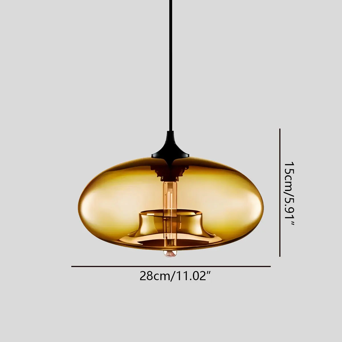 flairel Colorful Glass Pendant Light for Dining Area