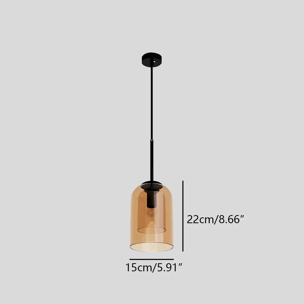 flairel Otzara Double Glass Pendant Light for Dining Area