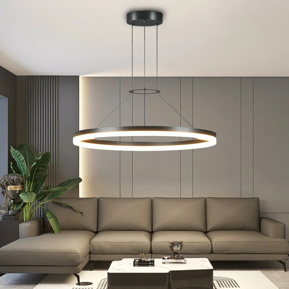 flairel Circular Led Pendant Light for Living Room Kitchen