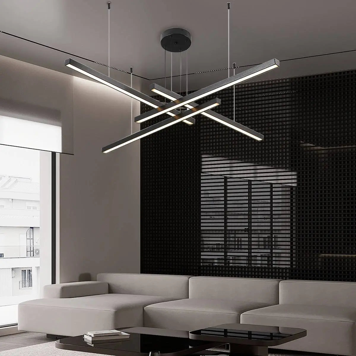 flairel Multi Light Sticks LED Chandelier for Living Room