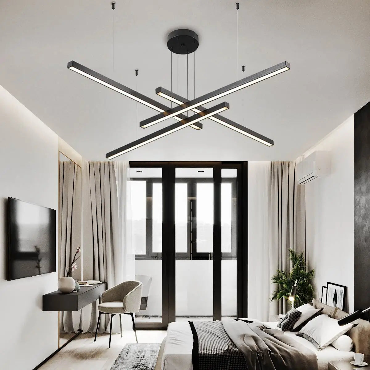 flairel Multi Light Sticks LED Chandelier for Living Room