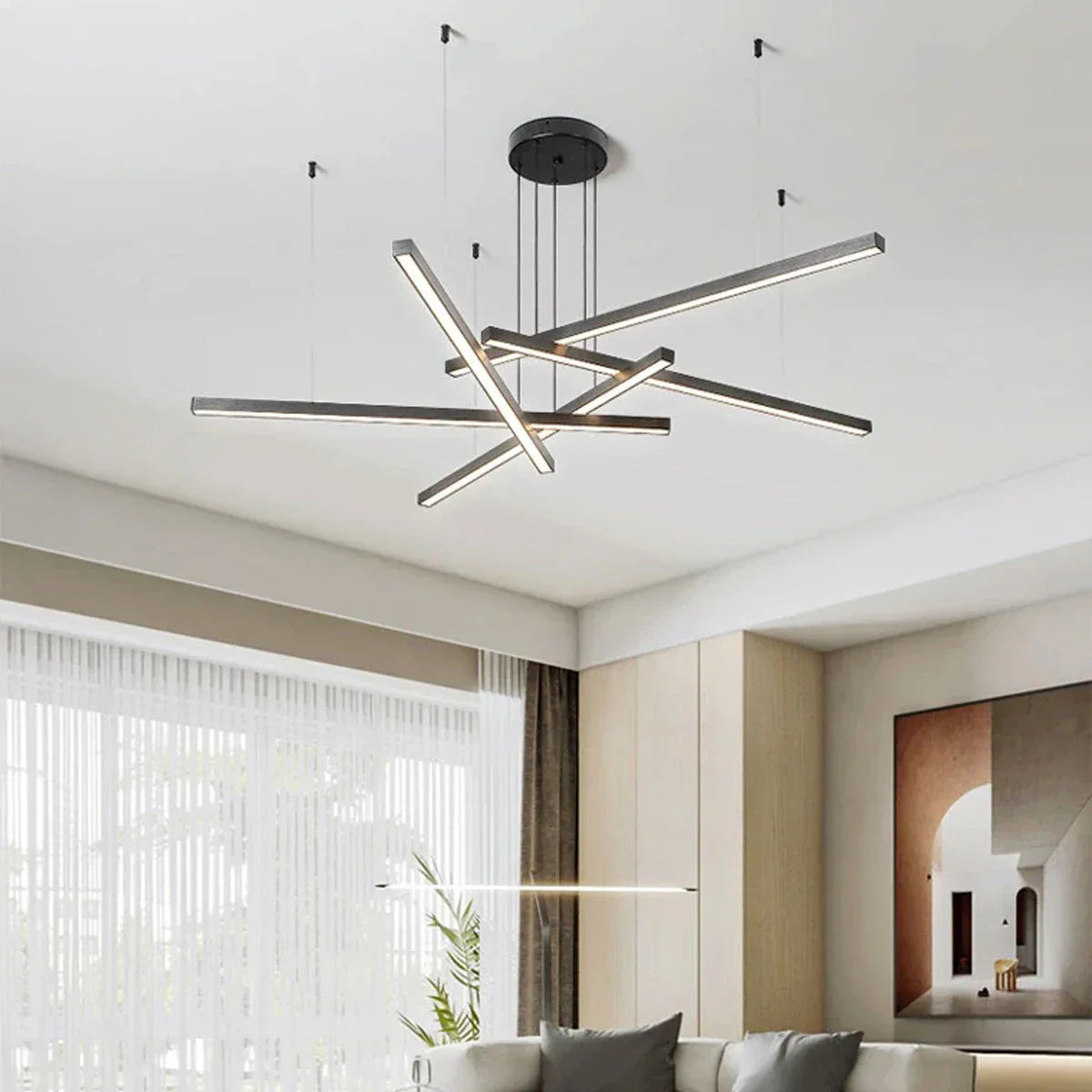 flairel Multi Light Sticks LED Chandelier for Living Room