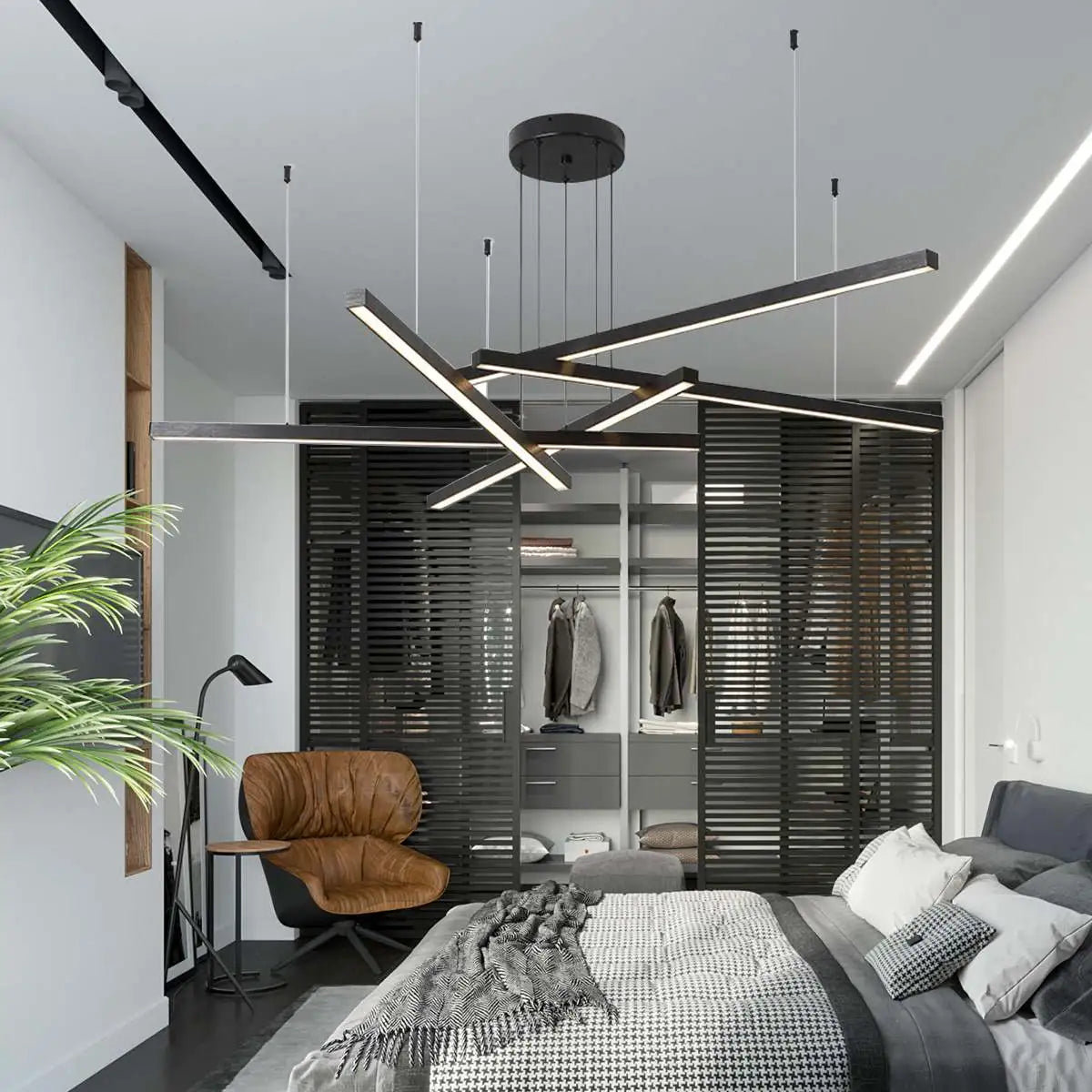 flairel Multi Light Sticks LED Chandelier for Living Room