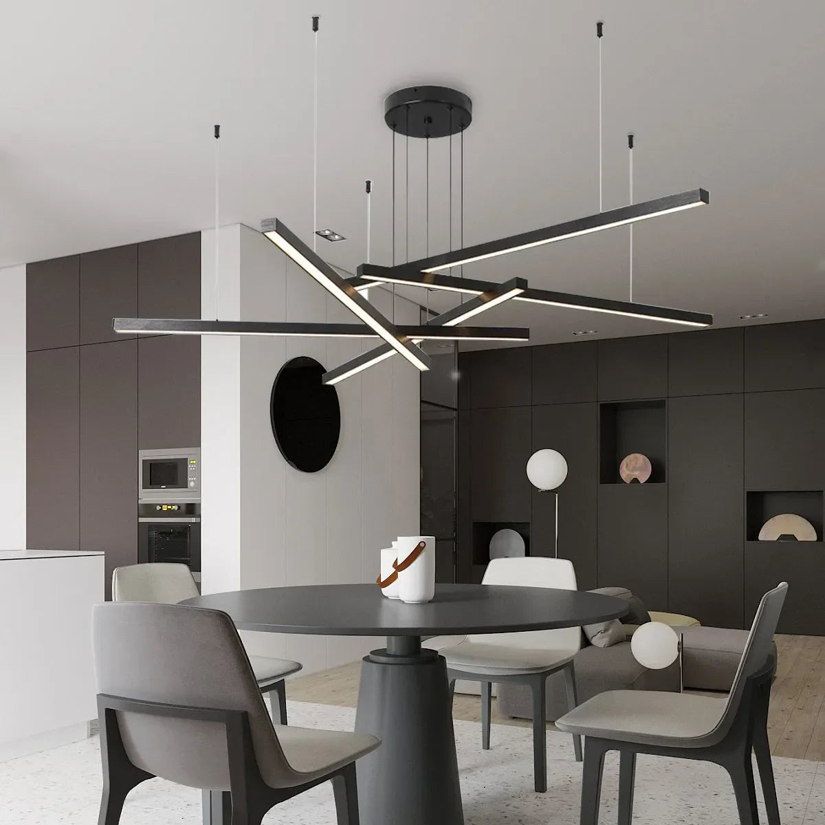 flairel Multi Light Sticks LED Chandelier for Living Room