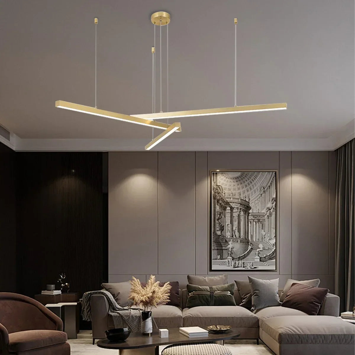 flairel Multi Light Sticks LED Chandelier for Living Room
