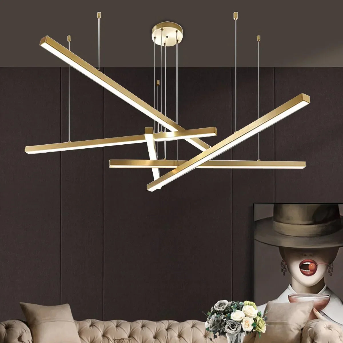 flairel Multi Light Sticks LED Chandelier for Living Room