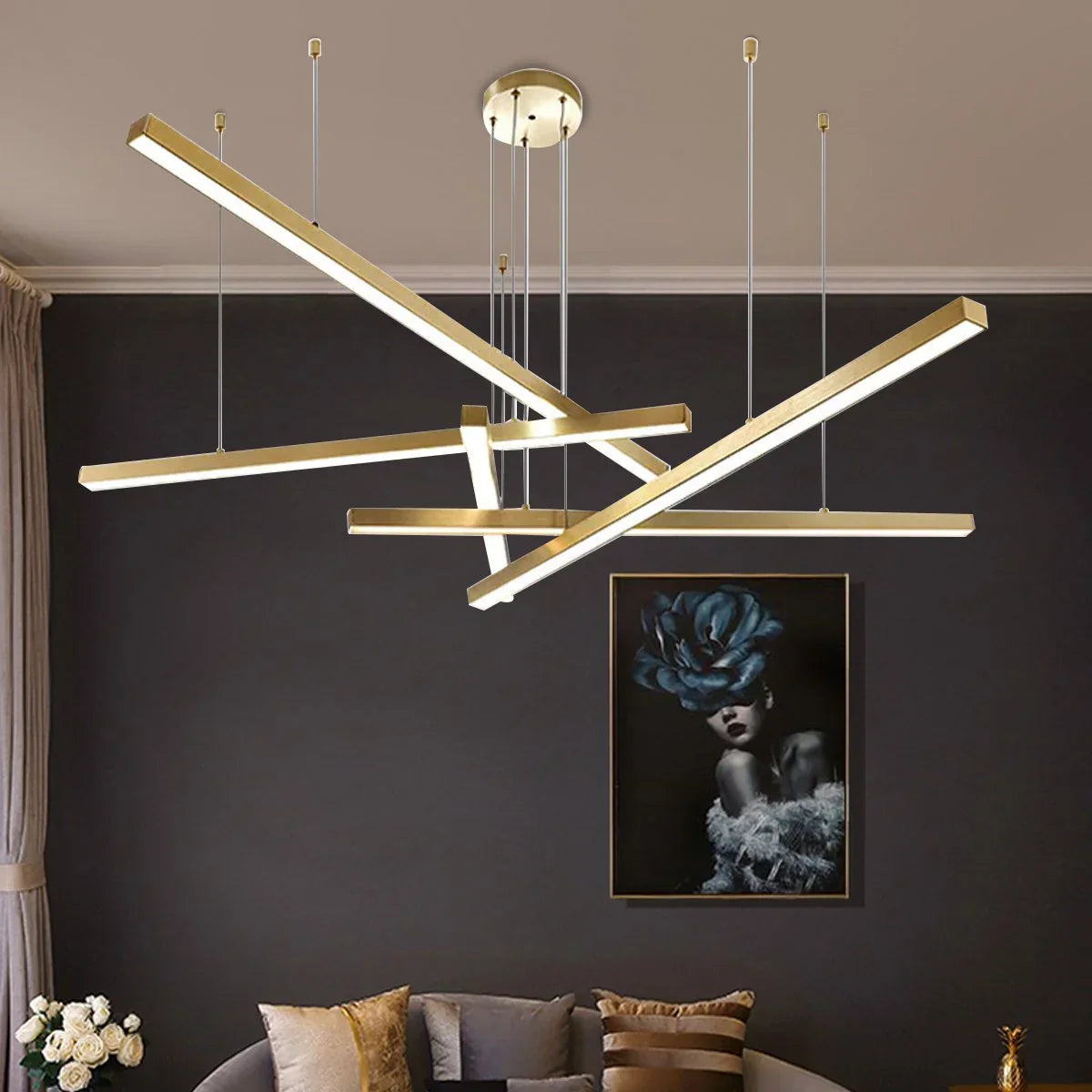 flairel Multi Light Sticks LED Chandelier for Living Room