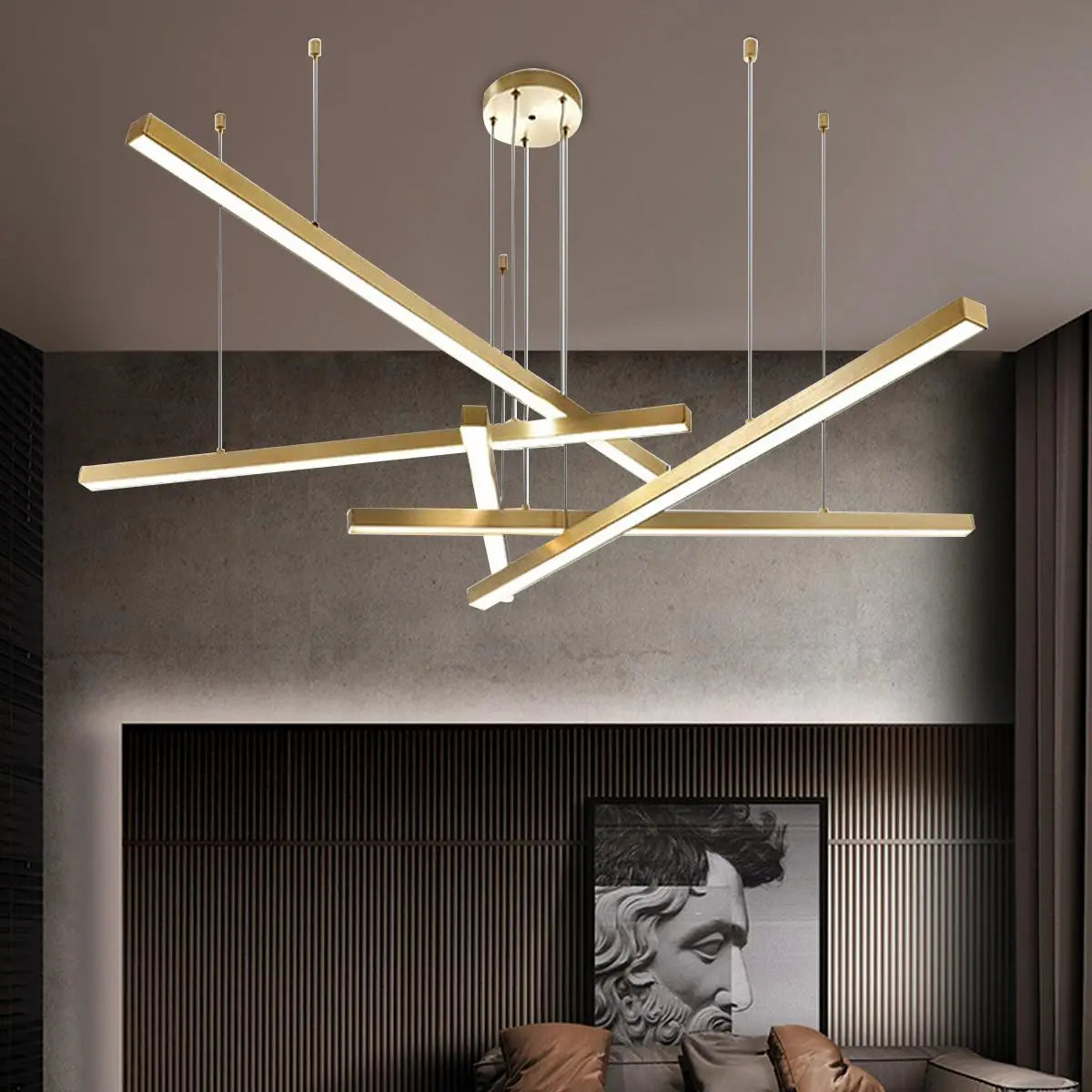 flairel Multi Light Sticks LED Chandelier for Living Room