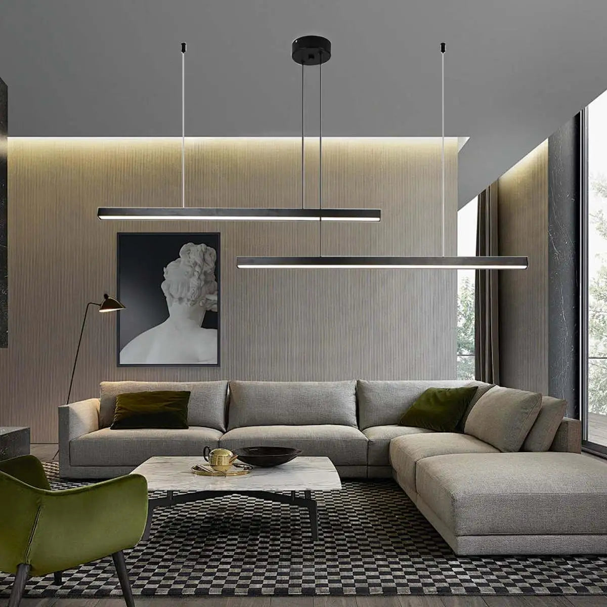 flairel Multi Light Sticks LED Chandelier for Living Room