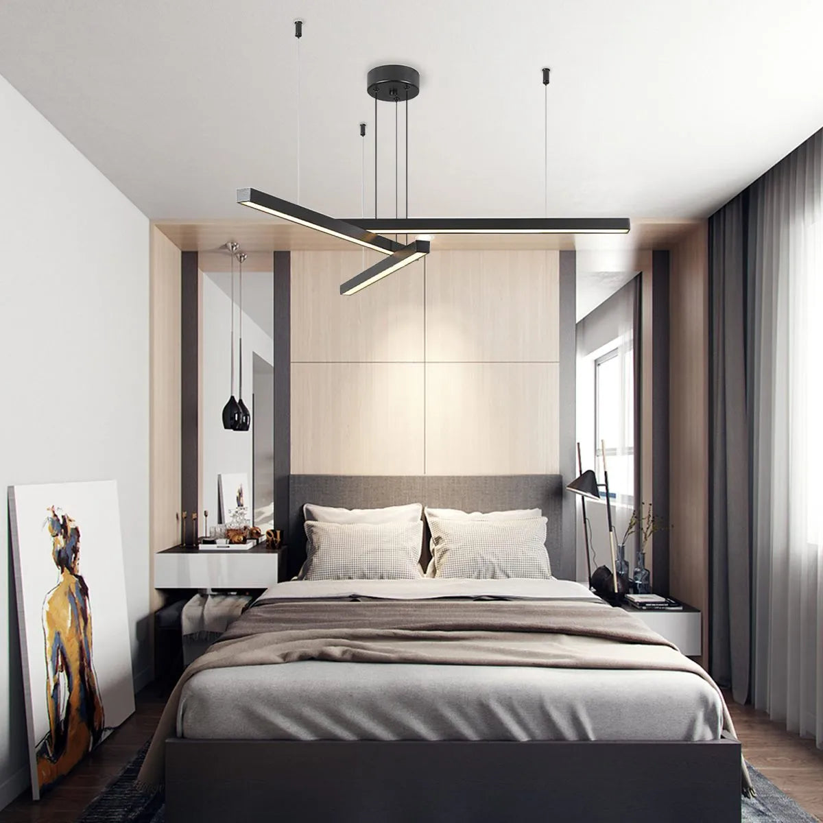 flairel Multi Light Sticks LED Chandelier for Living Room