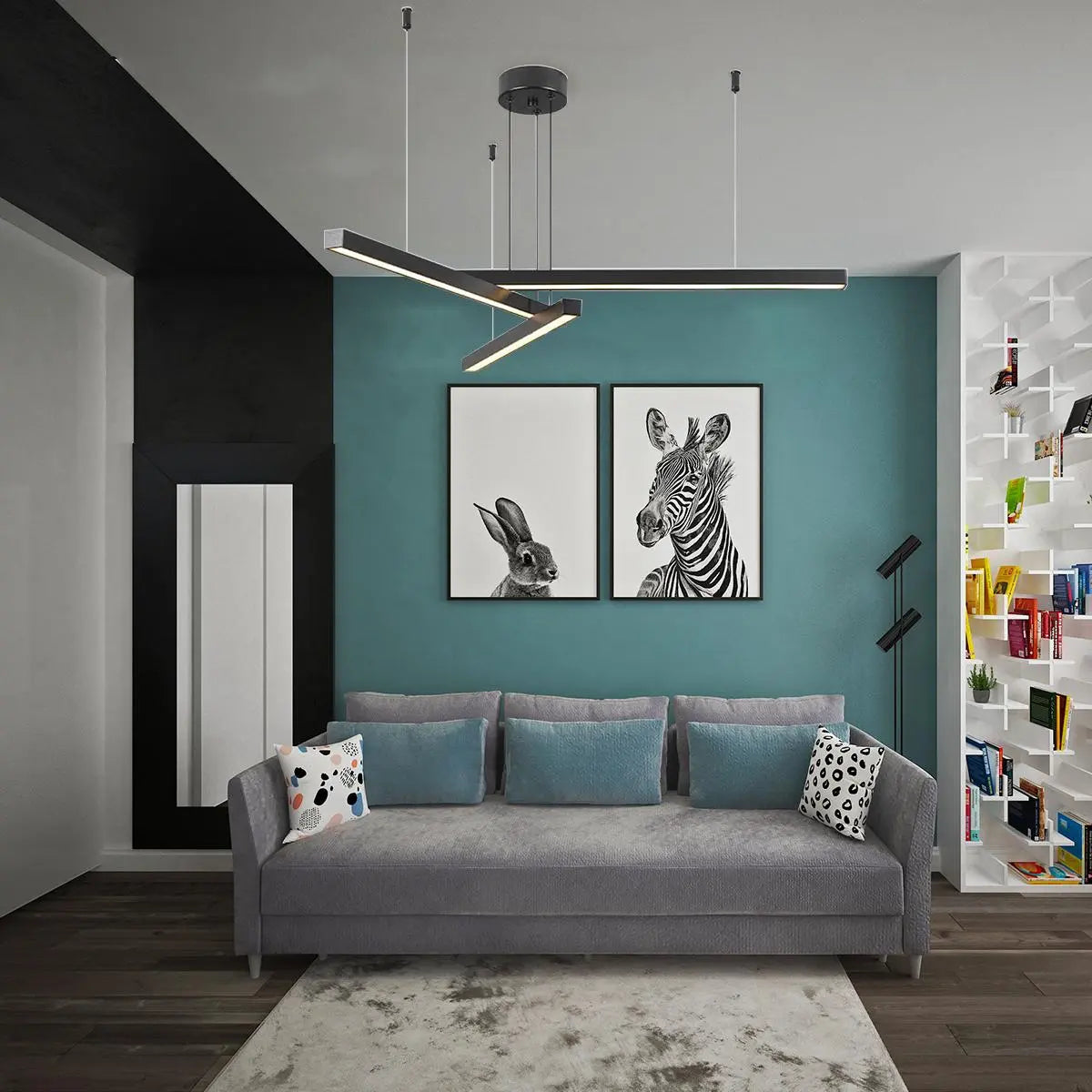 flairel Multi Light Sticks LED Chandelier for Living Room