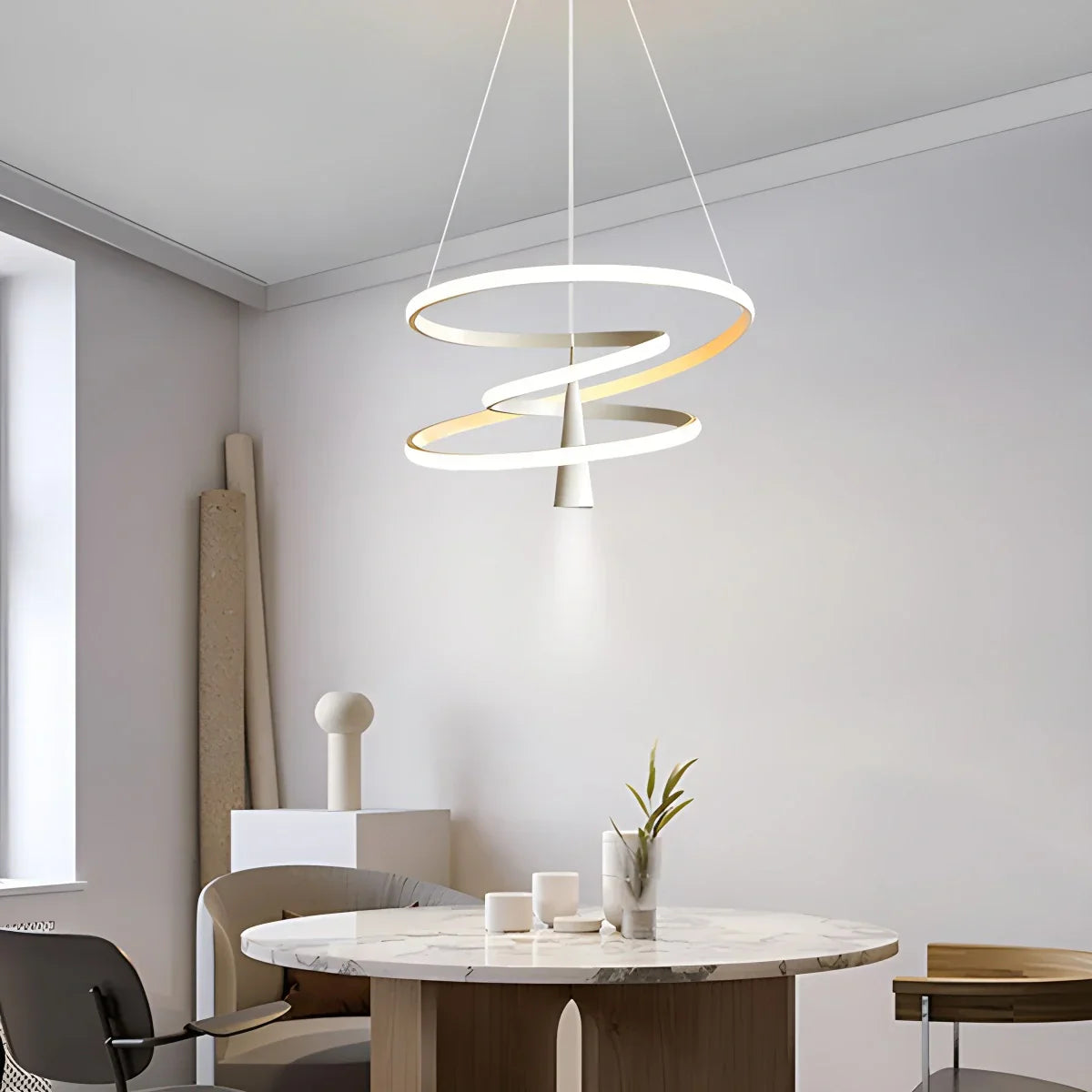 flairel Acrylic Ring Spotlight Chandelier