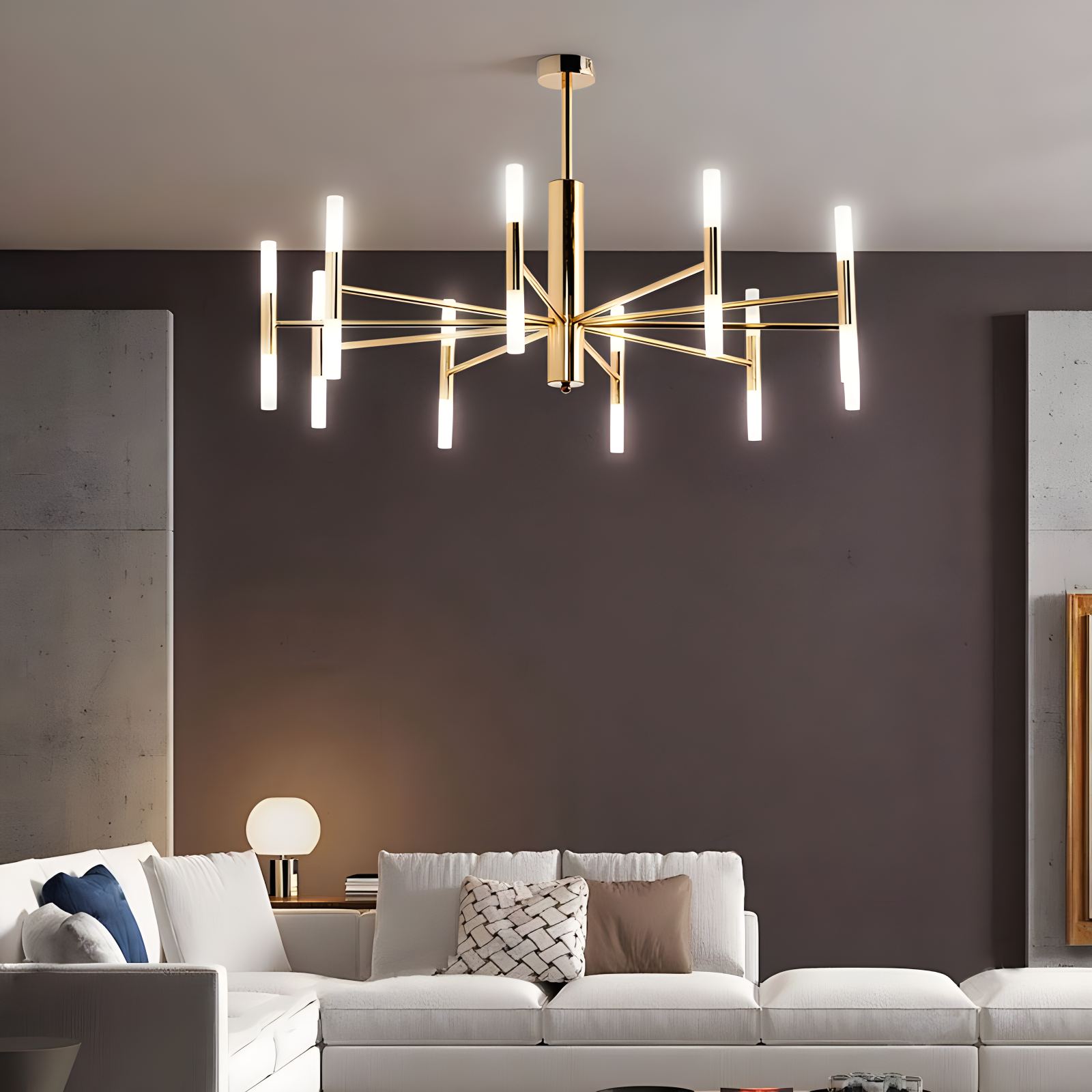 flairel Adjustable Round Tube Chandelier