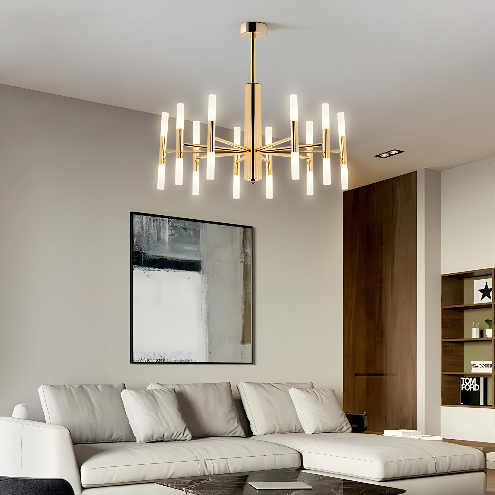 flairel Adjustable Round Tube Chandelier