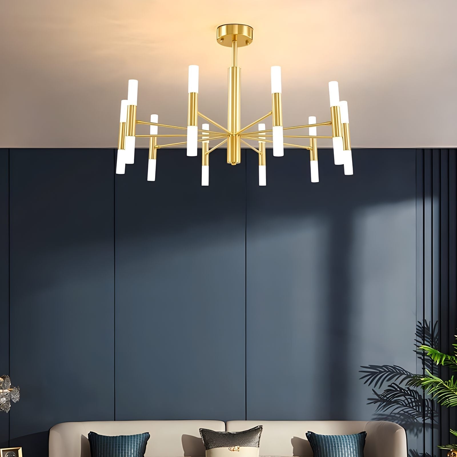flairel Adjustable Round Tube Chandelier