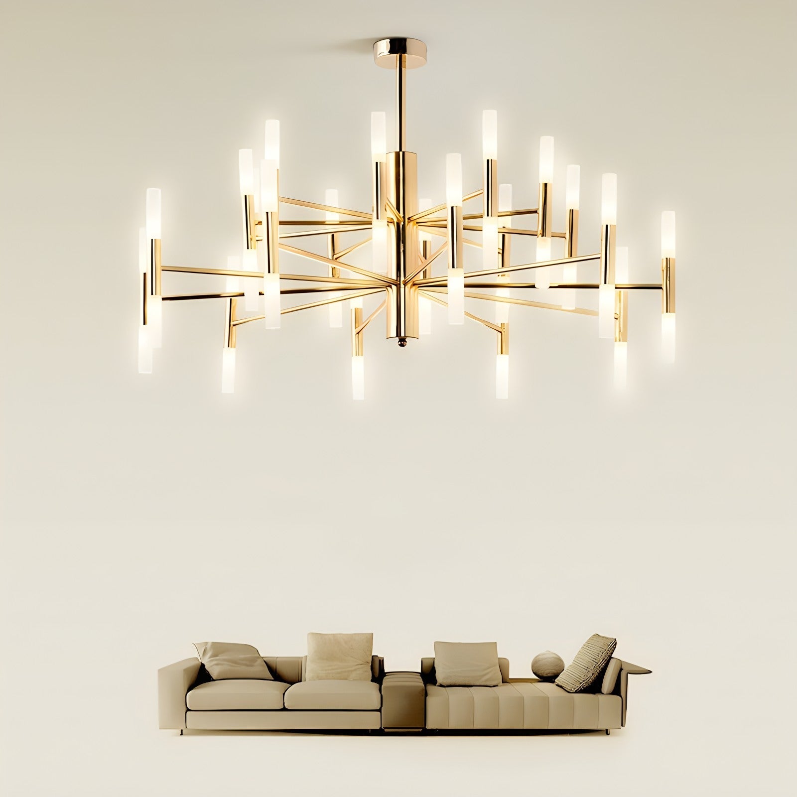 flairel Adjustable Round Tube Chandelier