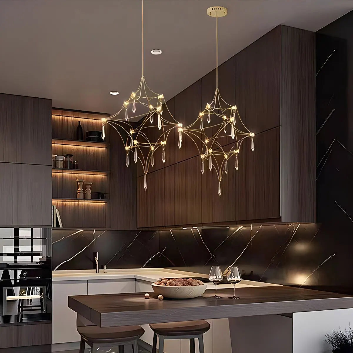 flairel Adjustable Large Creativity Crystal Chandelier
