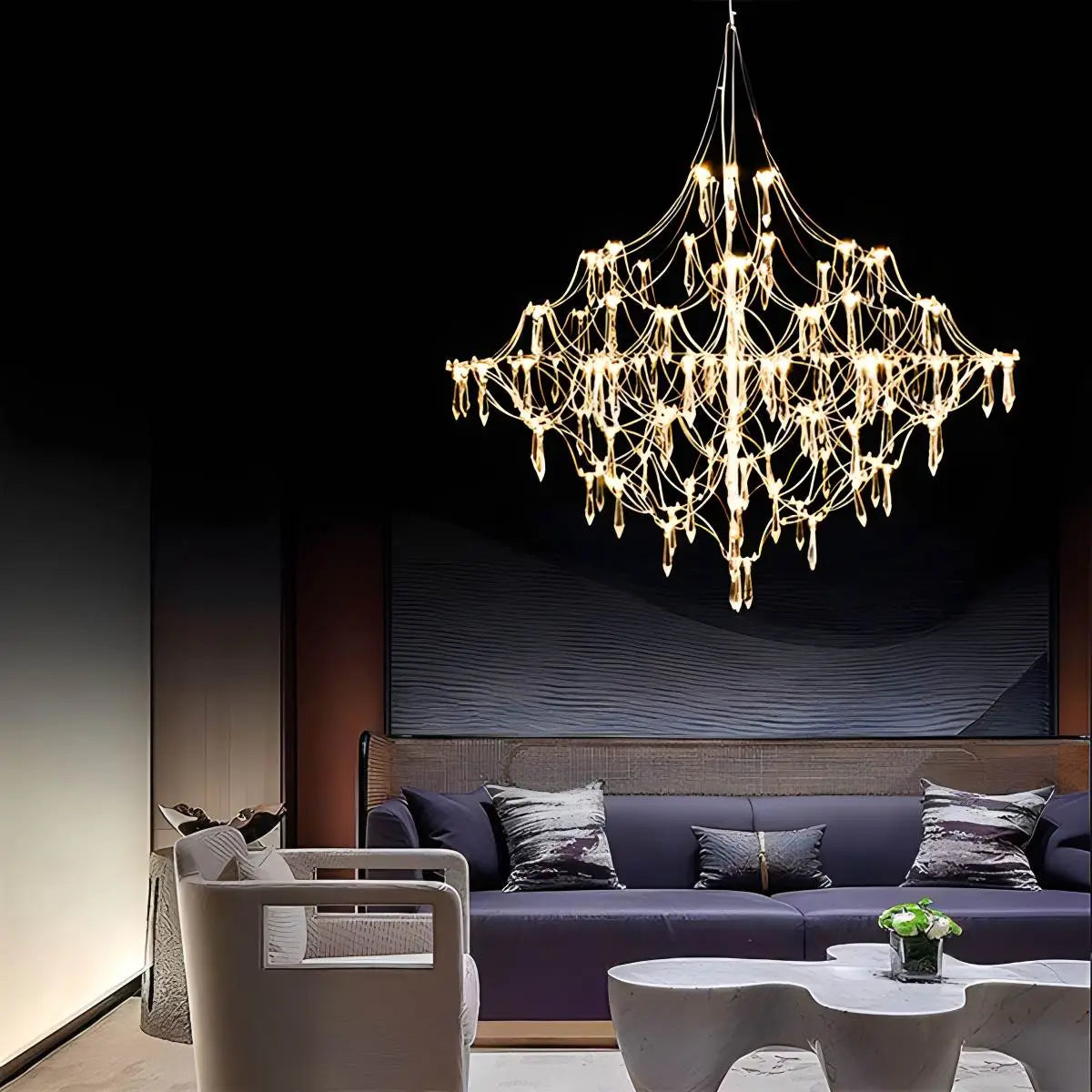 flairel Adjustable Large Creativity Crystal Chandelier
