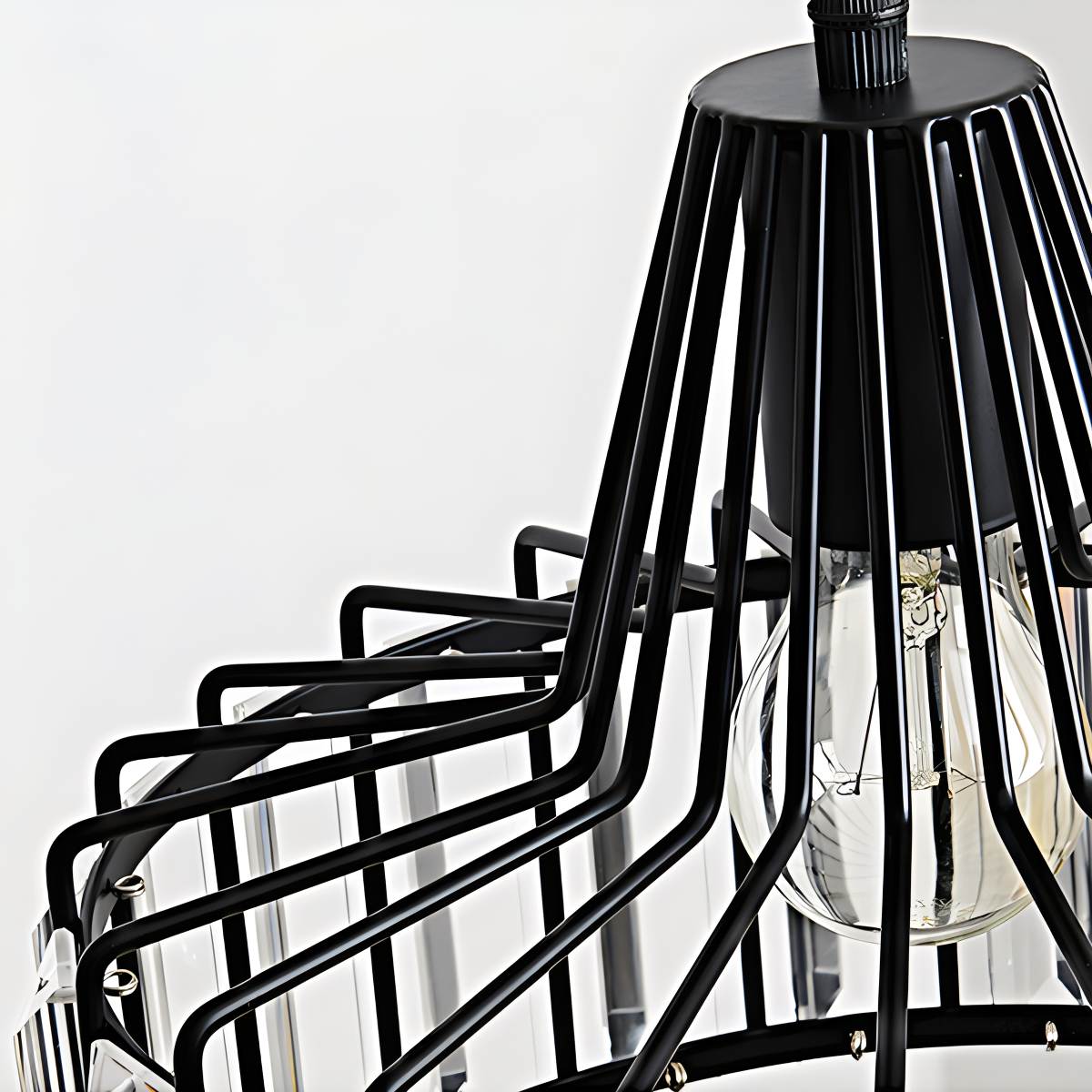 flairel Modern Iron Art Glass Pendant Lamp for Kitchen