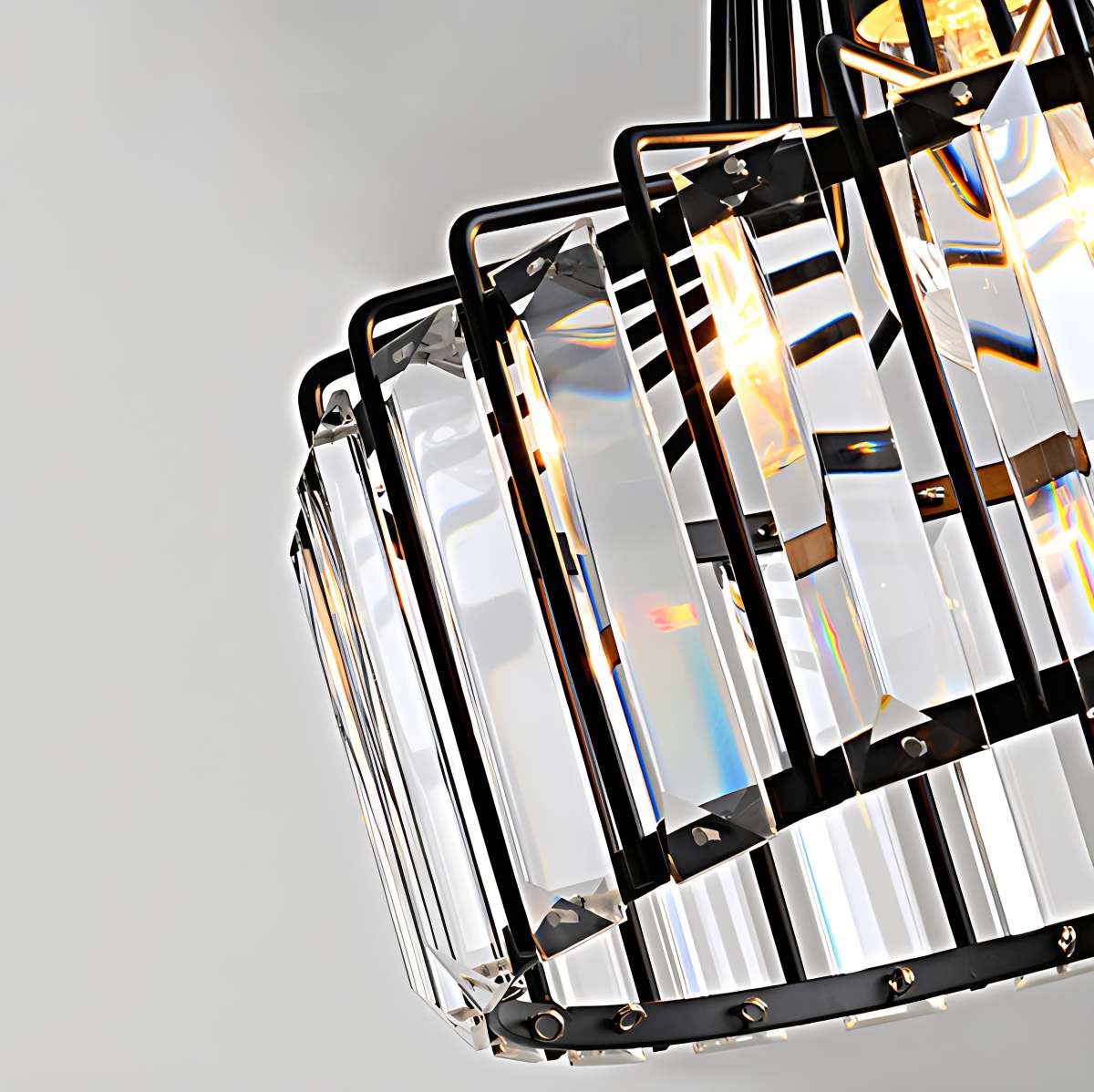 flairel Modern Iron Art Glass Pendant Lamp for Kitchen