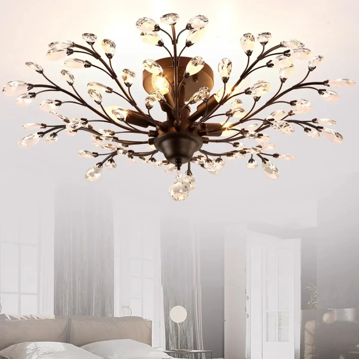 flairel Branch Crystal Chandelier for Living Room