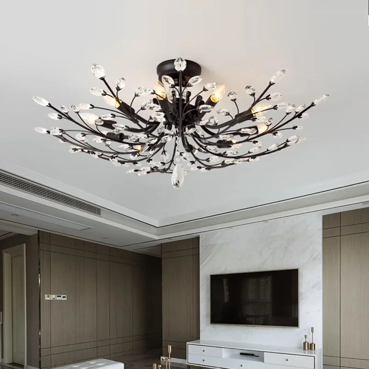 flairel Branch Crystal Chandelier for Living Room