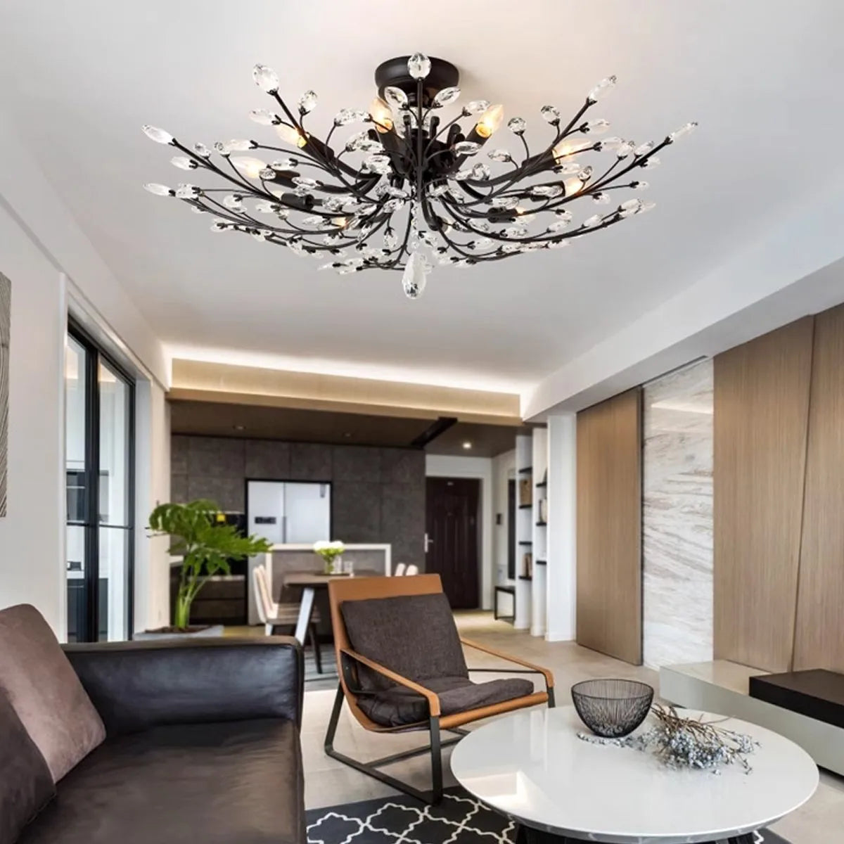 flairel Branch Crystal Chandelier for Living Room