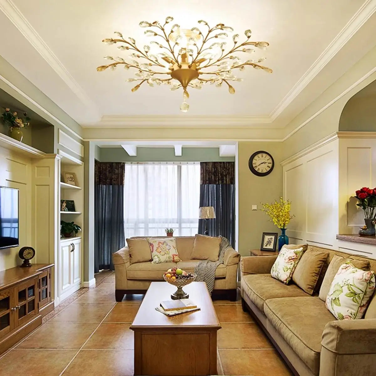 flairel Branch Crystal Chandelier for Living Room