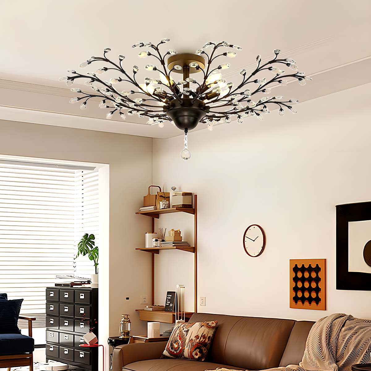 flairel Branch Crystal Chandelier for Living Room