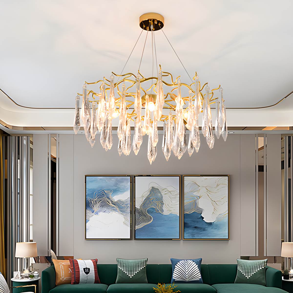 flairel Branch Water Droplet Chandelier