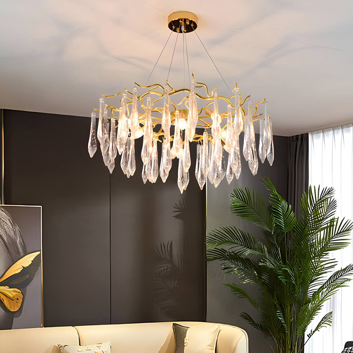flairel Branch Water Droplet Chandelier