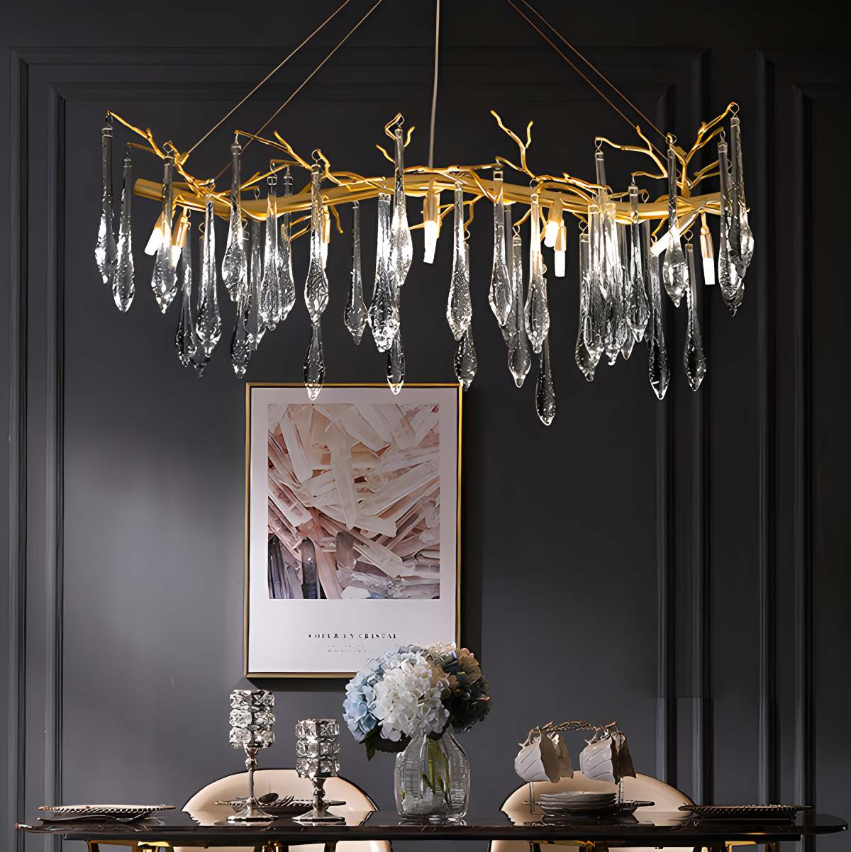 flairel Branch Water Droplet Chandelier