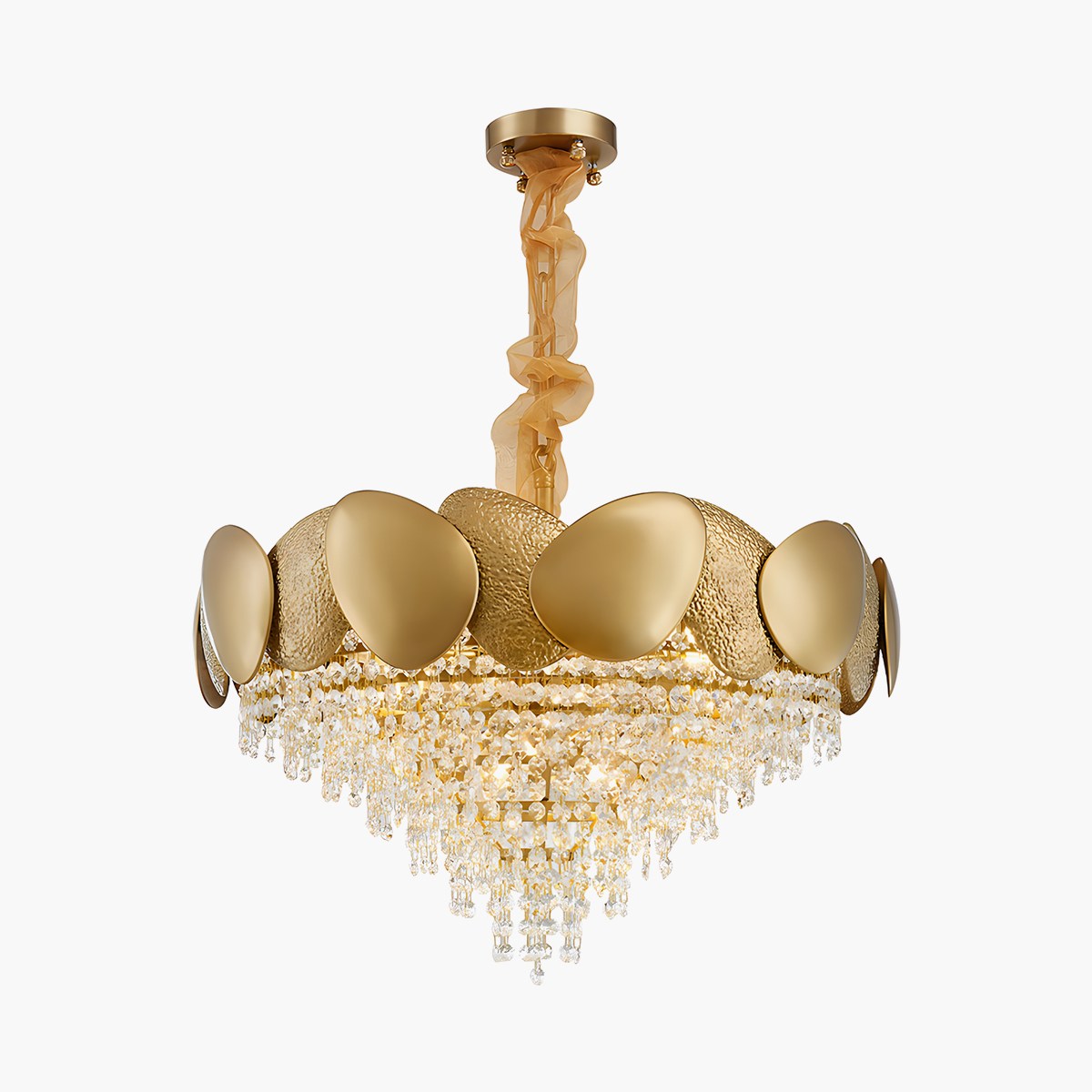 flairel Luxurious Crystal Golden Chandelier