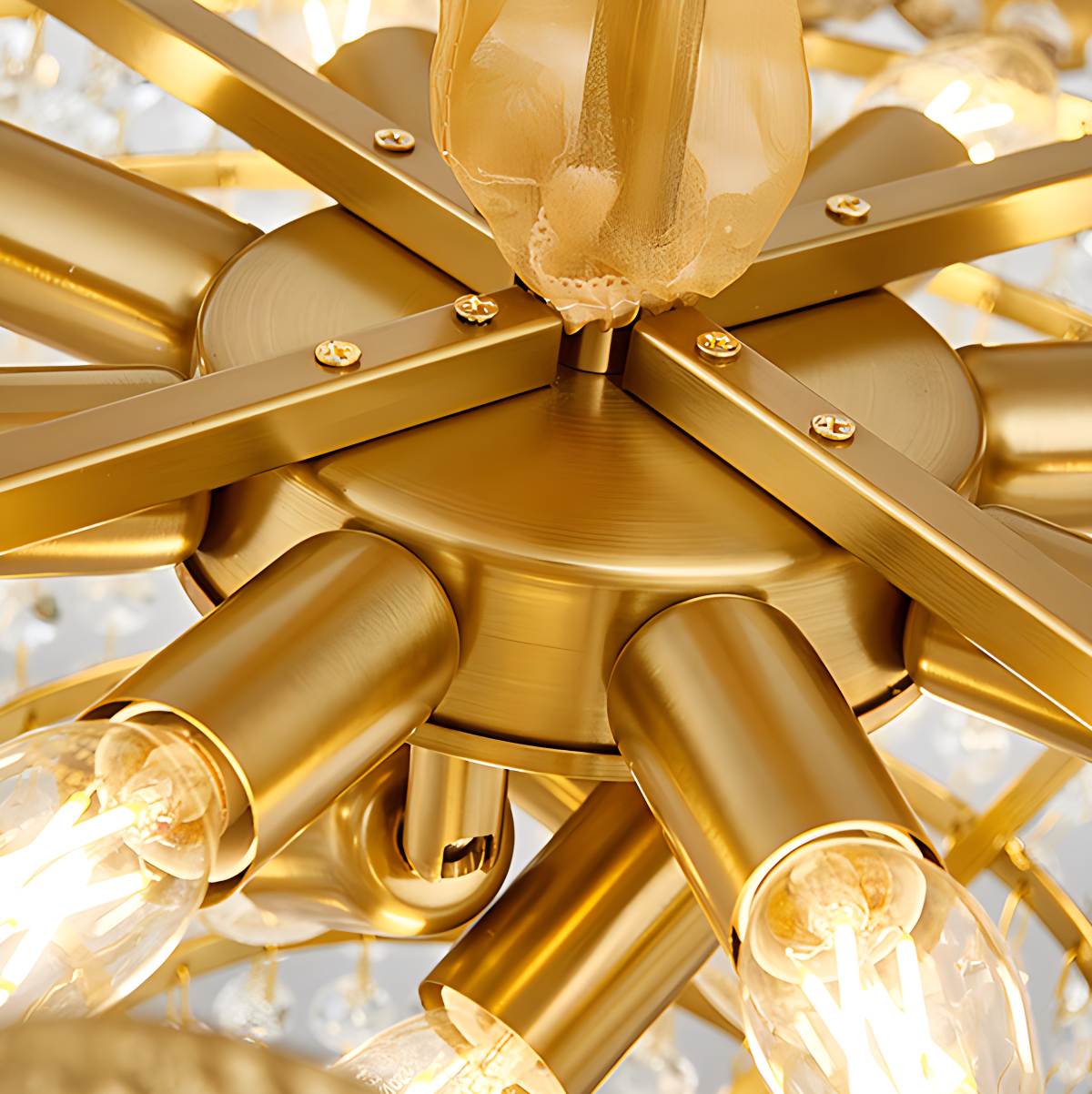 flairel Luxurious Crystal Golden Chandelier