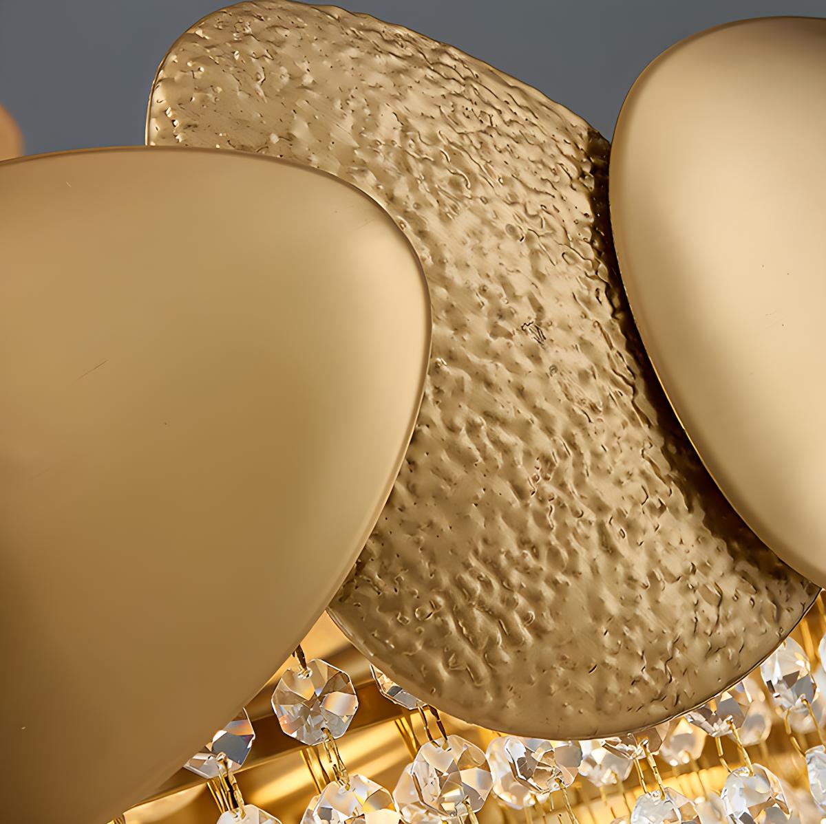 flairel Luxurious Crystal Golden Chandelier