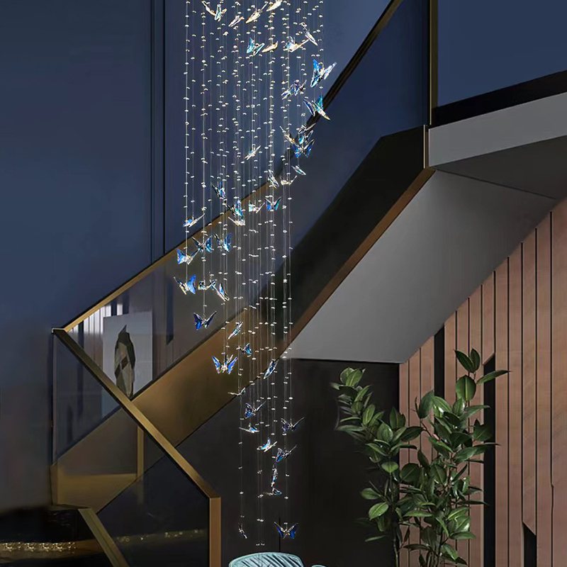 flairel Butterfly Chandelier Hanging Lights for Staircase