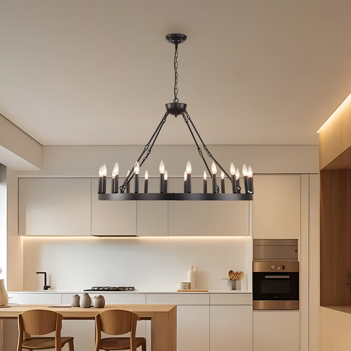 flairel Candle Shaped Chandelier for Dining Room