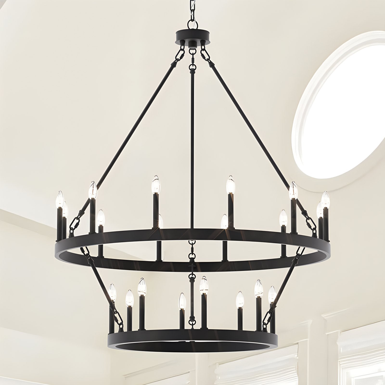 flairel Candle Shaped Chandelier for Dining Room