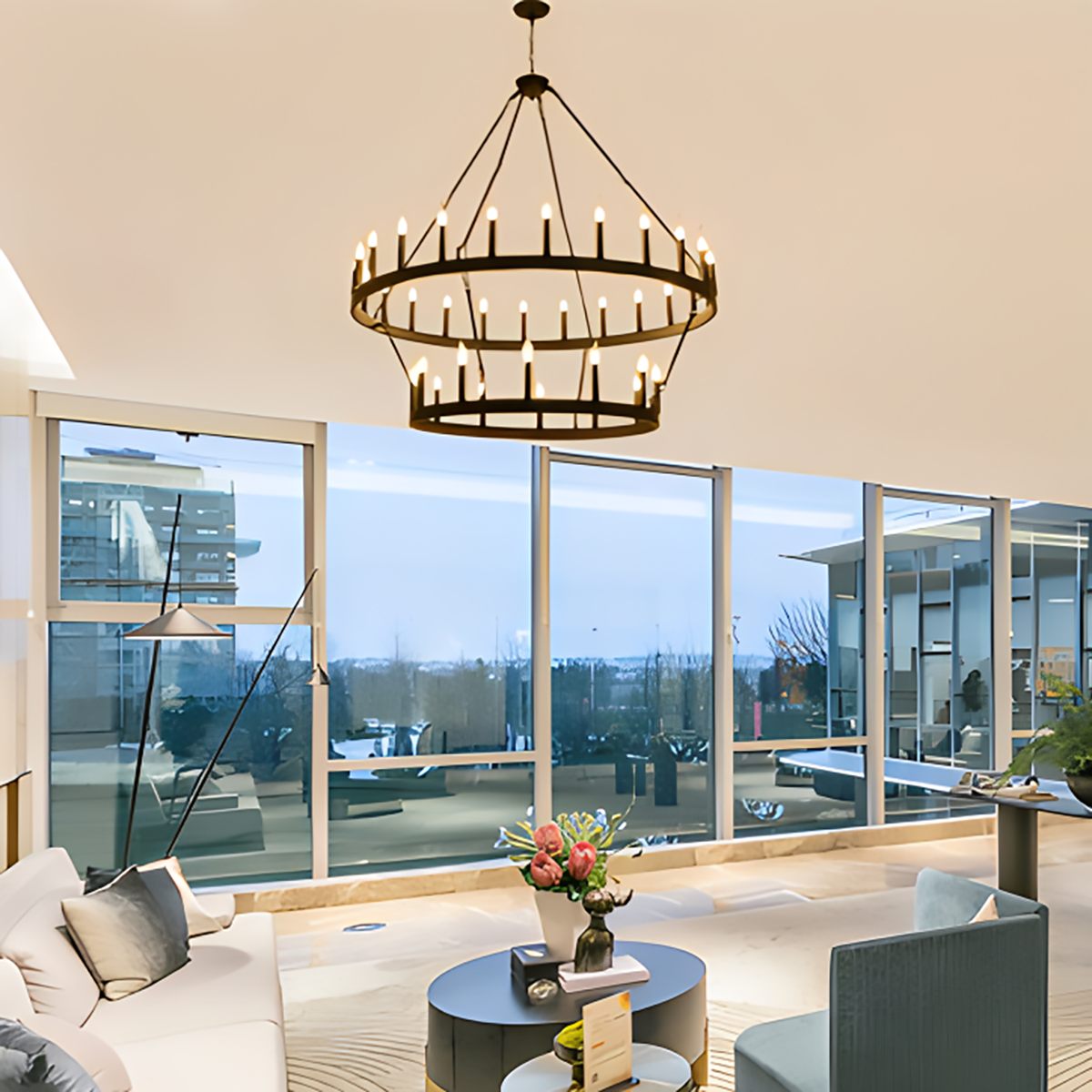 flairel Candle Shaped Chandelier for Dining Room