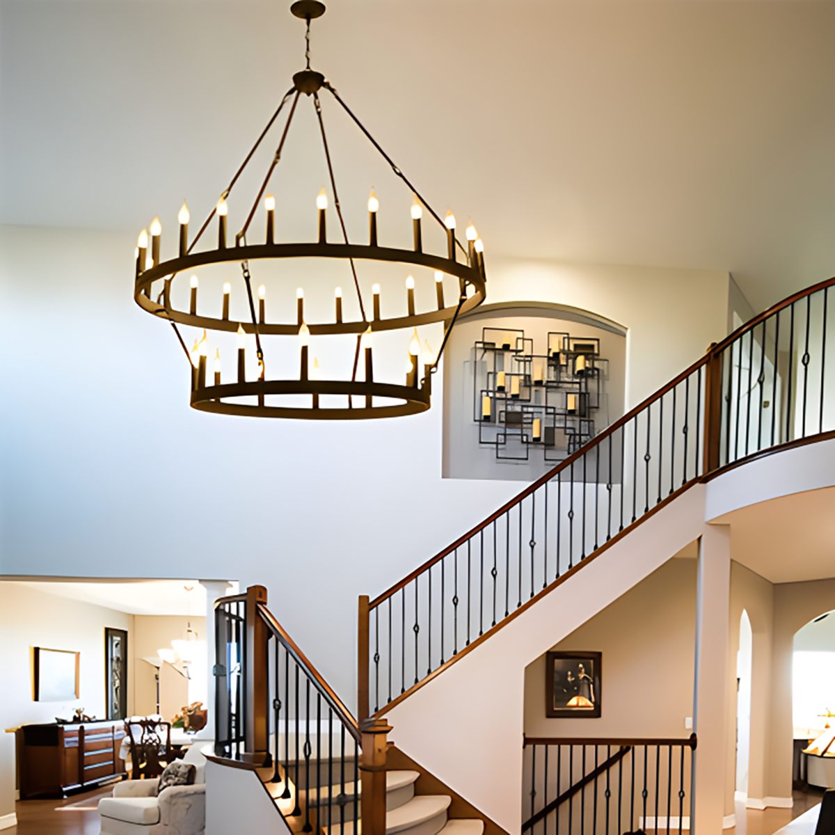 flairel Candle Shaped Chandelier for Dining Room