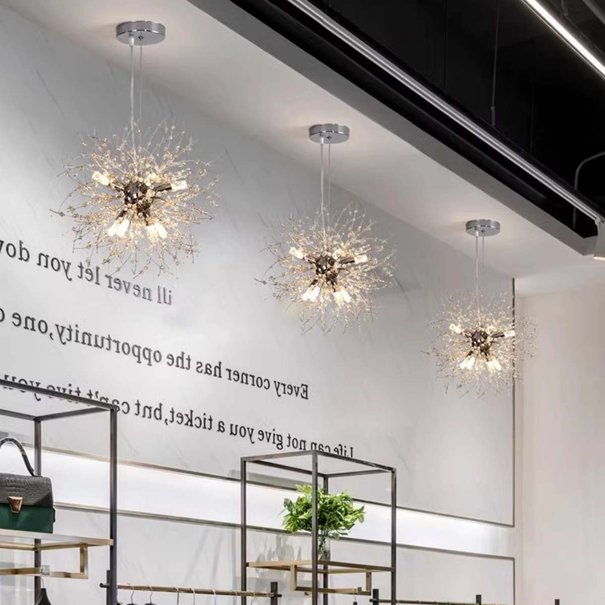 flairel Charlie Dandelion Crystal Chandelier