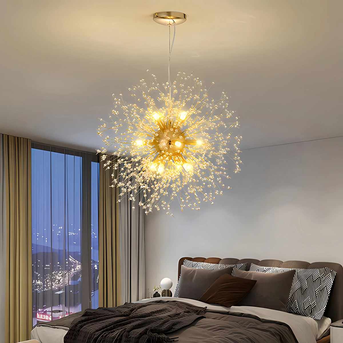 flairel Charlie Dandelion Crystal Chandelier