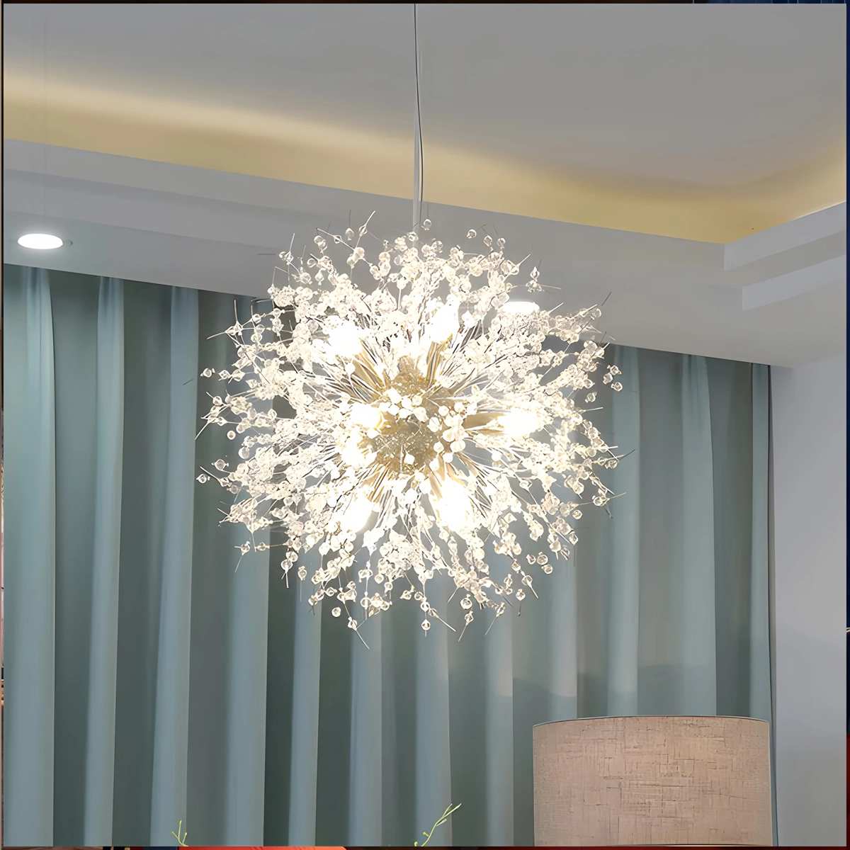 flairel Charlie Dandelion Crystal Chandelier