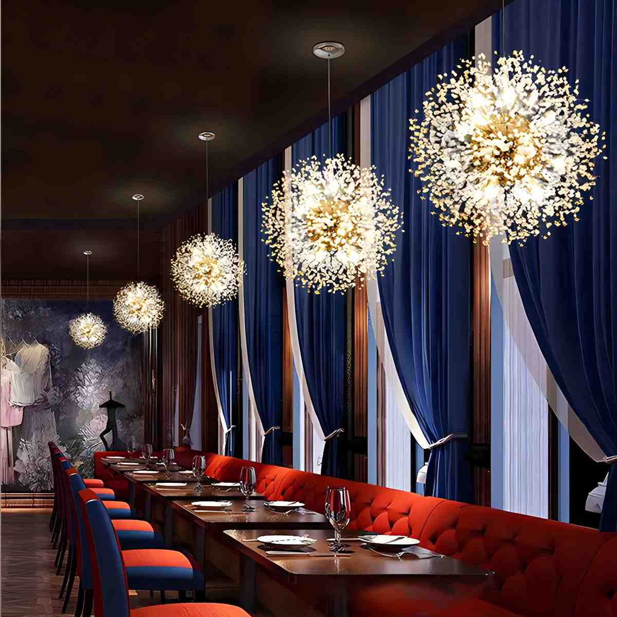 flairel Charlie Dandelion Crystal Chandelier